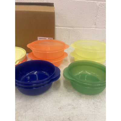 Tupperware CrystalWave - Juego de 16 recipientes para almacenar alimentos, redondos, multicolor