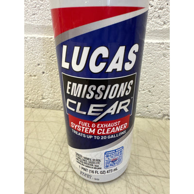 Lucas Oil, Emissions Clear Fuel & Exhaust Cleaner 1 Quart Treats 20 Gallons