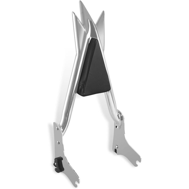 Harley Touring 27" Trident Adjustable Detachable Backrest Sissy Bar Chrome 97-08