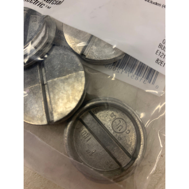 30-PACKS-OF-4 Commercial Electric 1 inch Closure Plugs, Weatherproof- GRAY