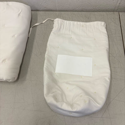 Mainstays Queen Comforter w 2 Pillow Shams Plain Design Tiny X's Stitching - Tan