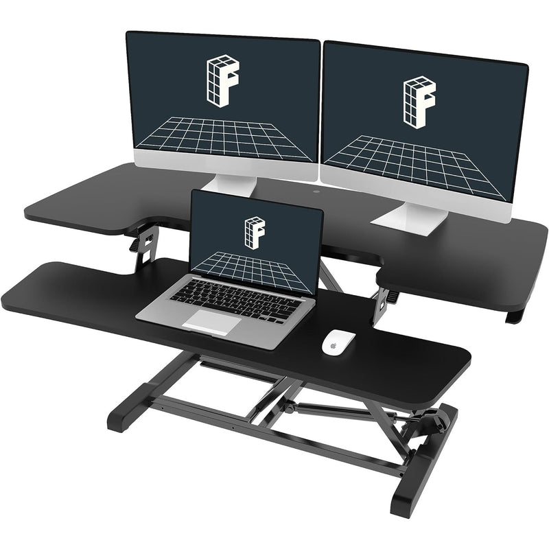 FLEXISPOT 40" Desk Converter Adjustable Sit to Stand Keyboard Tray BLACK M27L
