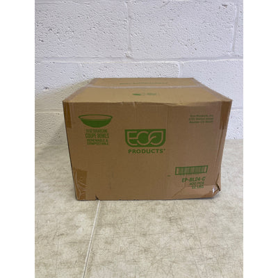 Eco-Products 24 oz. White Compostable Sugarcane Coupe Bowl - 400/Case epbl24c