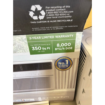 Midea Smart 8,000 BTU Window Air Conditioner, Digital Panel Up To 350 SqFt White