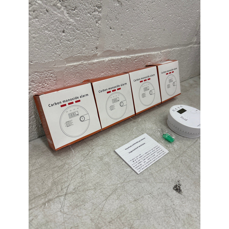 PACK-OF-4 Carbon Monoxide & CO Detectors & Alarms Digital LCD Display JA-701