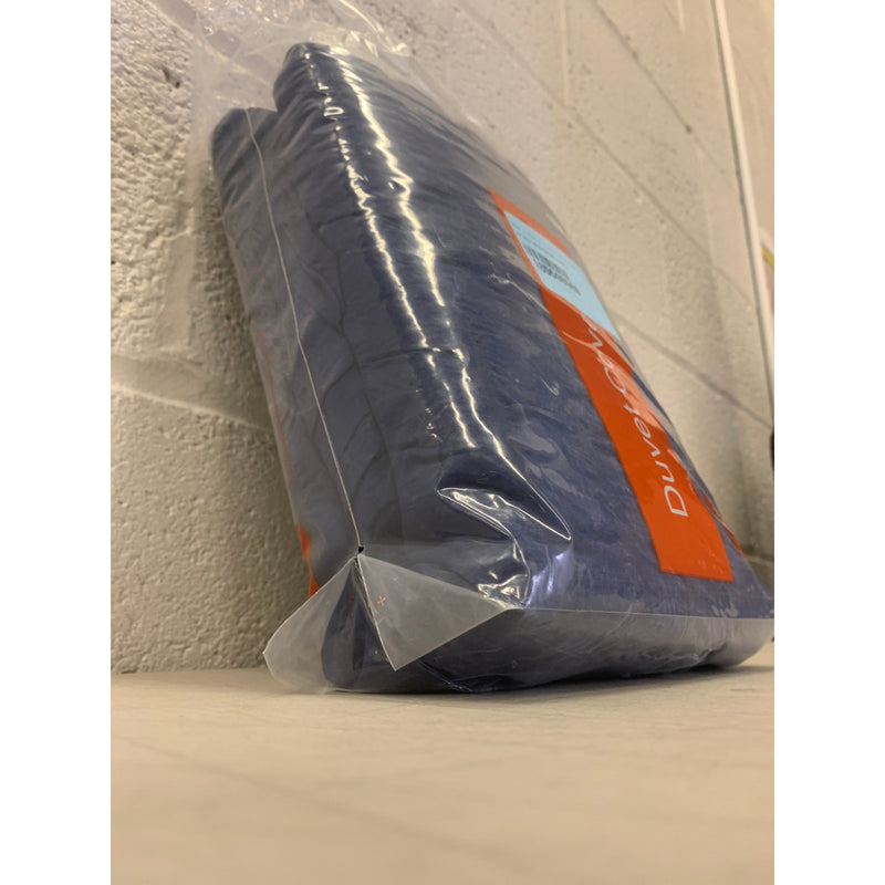SUSYBAO Queen Seersucker Duvet Cover Navy Blue Comforter 100% Cotton Soft