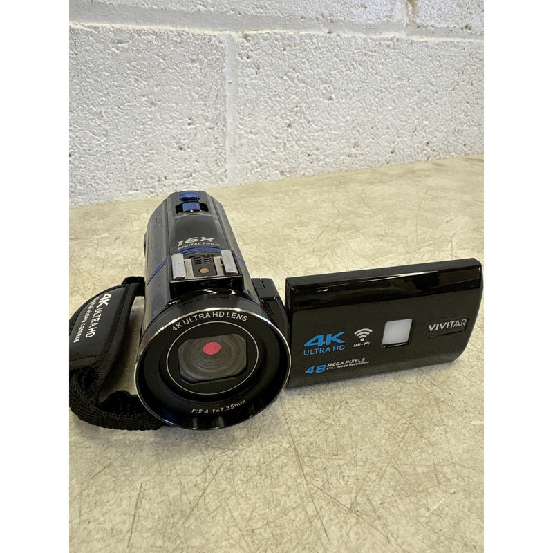 Vivitar 4K Digital Camcorder 16x Zoom , WIFI, Touch Screen, Rechargeable, Black