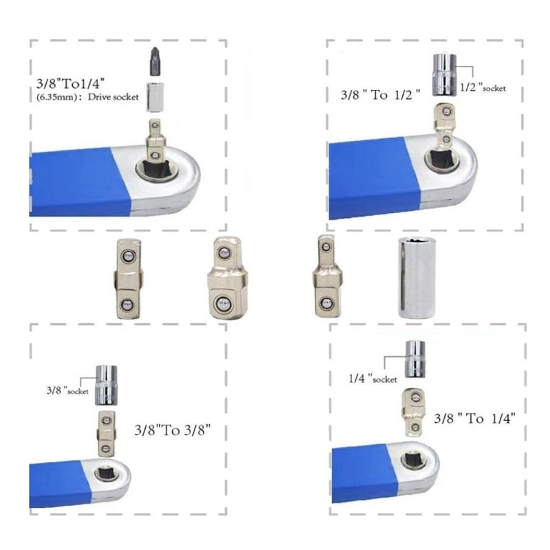 15" Offset Extension Wrench, Impact-Ready 1/4&