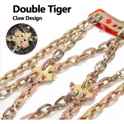 6-Pack Snow Tire Chains for Car/SUV/Pickup, Adjustable for Tire 8.7-11.1in W