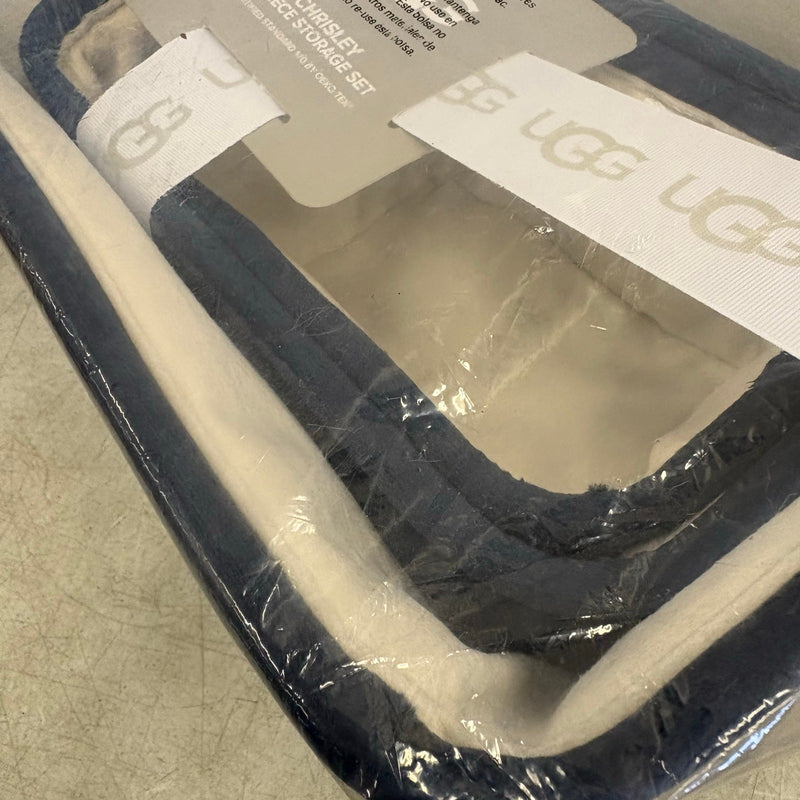 Ugg Chrisley 3 Piece Storage Set, Baskets with Handles, Home Organization - Blue