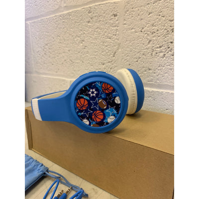 Vivitar iVibe 2-in-1 Wireless Headphones With Matching Powerbank, Blue, w Bag