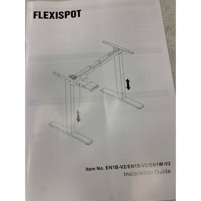 Escritorio de pie Flexispot con controlador de memoria multibotón, blanco EN1W-V2
