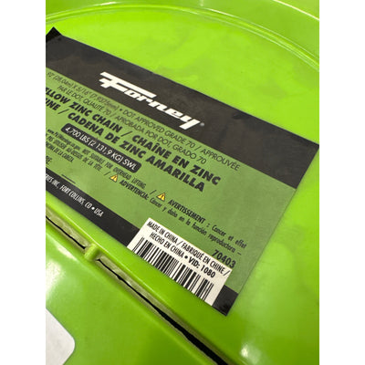 92' x 5/16" Yellow Zinc Chain, DOT Approved Grade 70, 4700 lbs Working Load