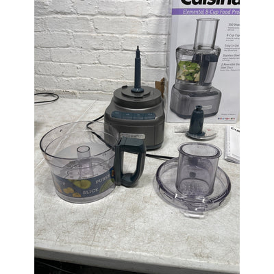 Cuisinart 8 Cup Food Processor, 350-Watt Motor, Gunmetal Gray FP-8GMP1 BPA Free