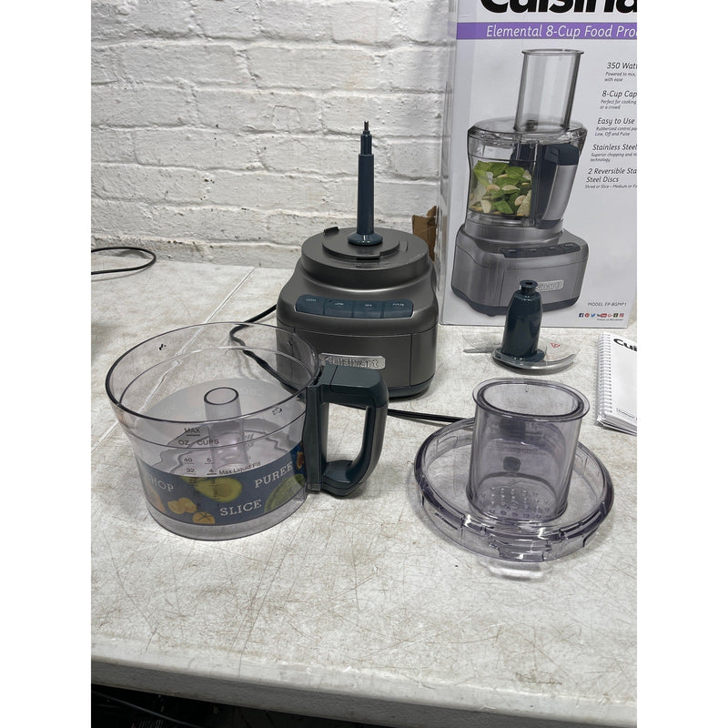 Cuisinart 8 Cup Food Processor, 350-Watt Motor, Gunmetal Gray FP-8GMP1 BPA Free