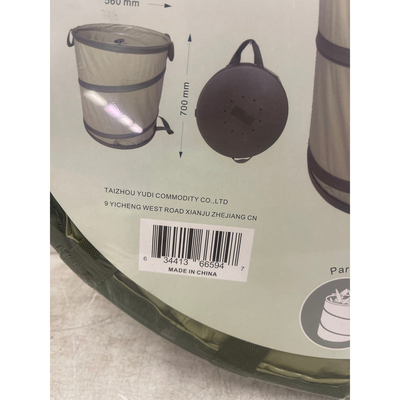 YUDI & GARDEN 45 Gallon Hard Bottom Collapsible Garden Bag, Green, Trash Can