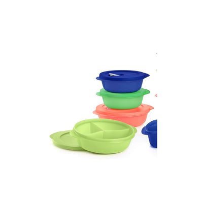 Tupperware CrystalWave - Juego de 16 recipientes para almacenar alimentos, redondos, multicolor