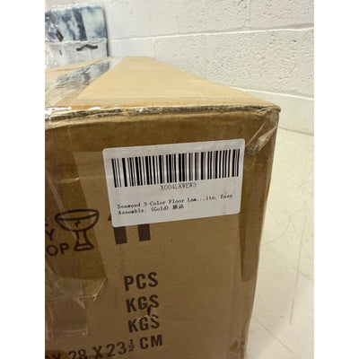 Seaweed Standing LED Floor Lamp with Remote Control, Adjustable Dimmable - Gold