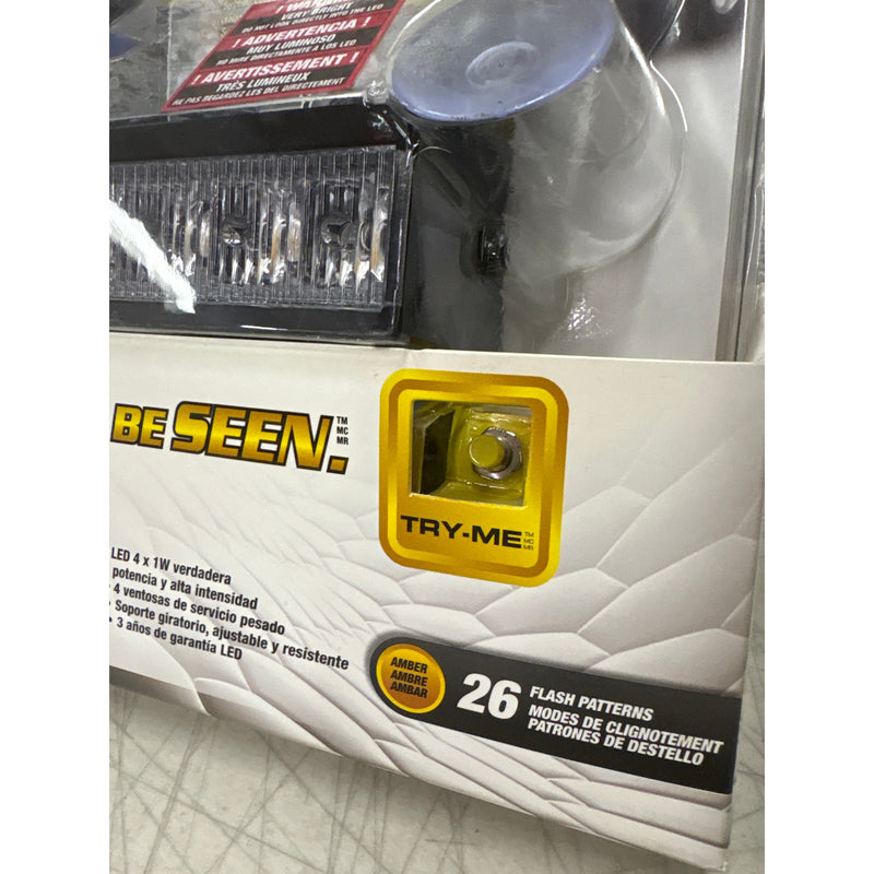 ProStrobe Rocky 4 Pro Plug and Play Windshield Mount Safety Strobe Light - Amber