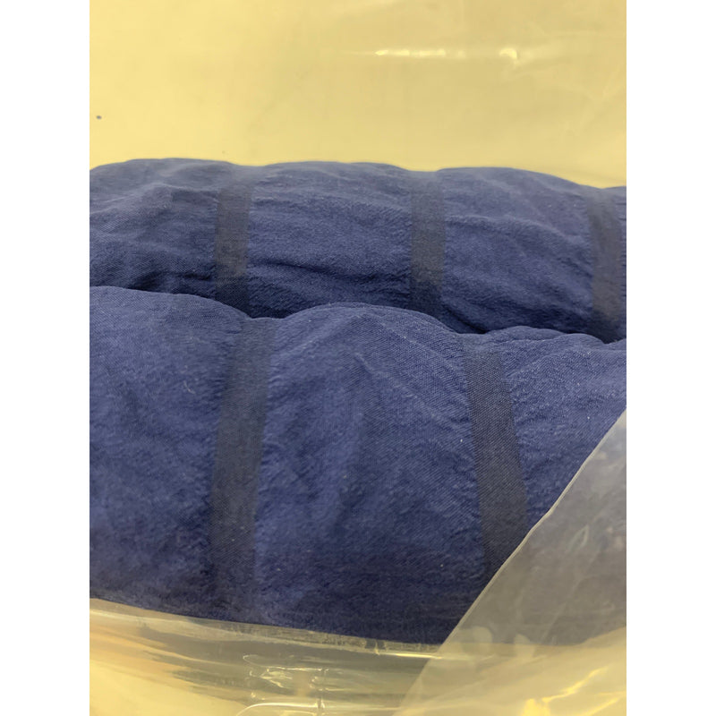 SUSYBAO Queen Seersucker Duvet Cover Navy Blue Comforter 100% Cotton Soft