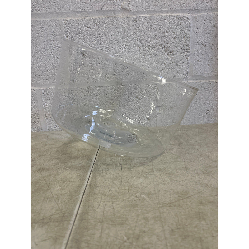 Barski Cake Dome Euorpean Quality Glass Large w Opal White Knob 11.5" Diameter