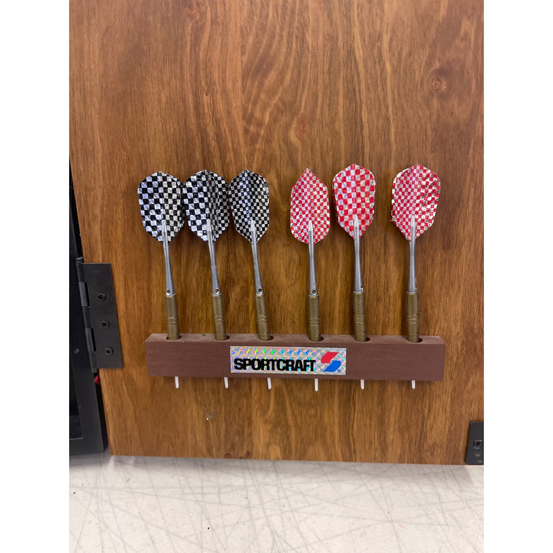 Sportcraft Electronic Dartboard with Closing Wooden Doors, Dart Holders, & Darts