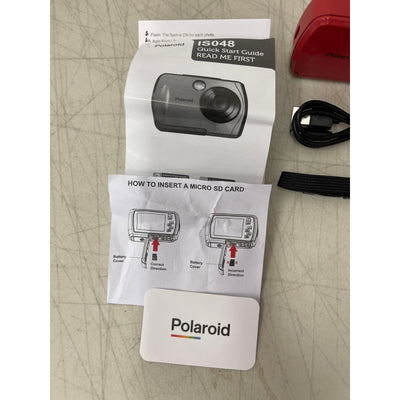 Polaroid IS048 Waterproof Digital Camera 16 MP Digital Portable Handheld - RED