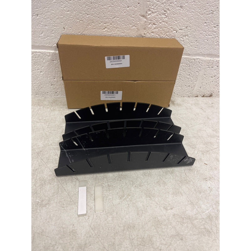 Set-of-2 Hat Stand for Baseball Caps, Acrylic Organizer, Fits 7 Hats - Black