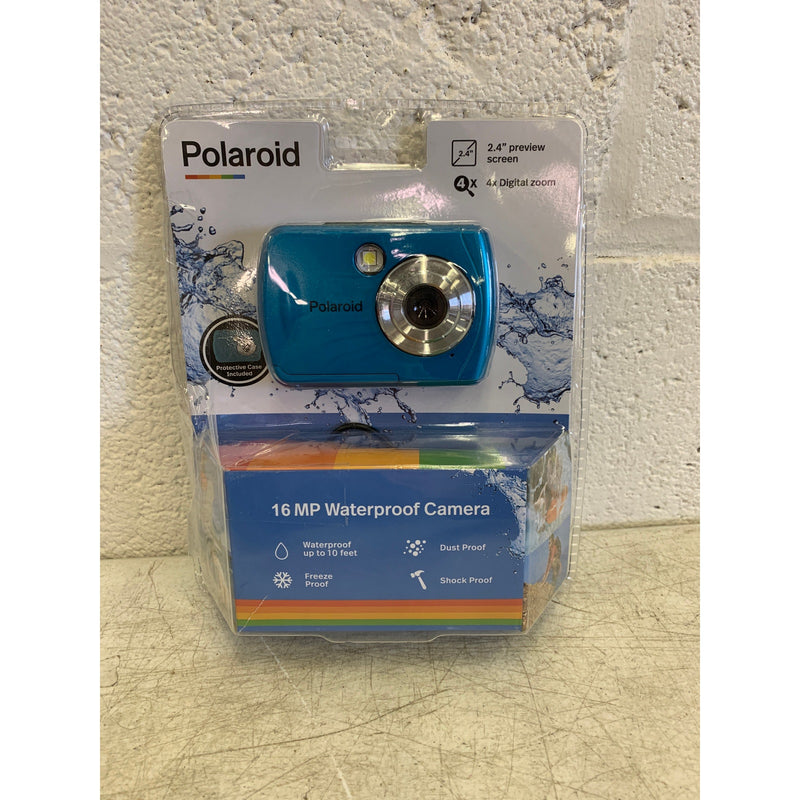 Polaroid 16MP Waterproof Camera 2.4 Inch Screen, 4x Zoom, Shock Proof Blue