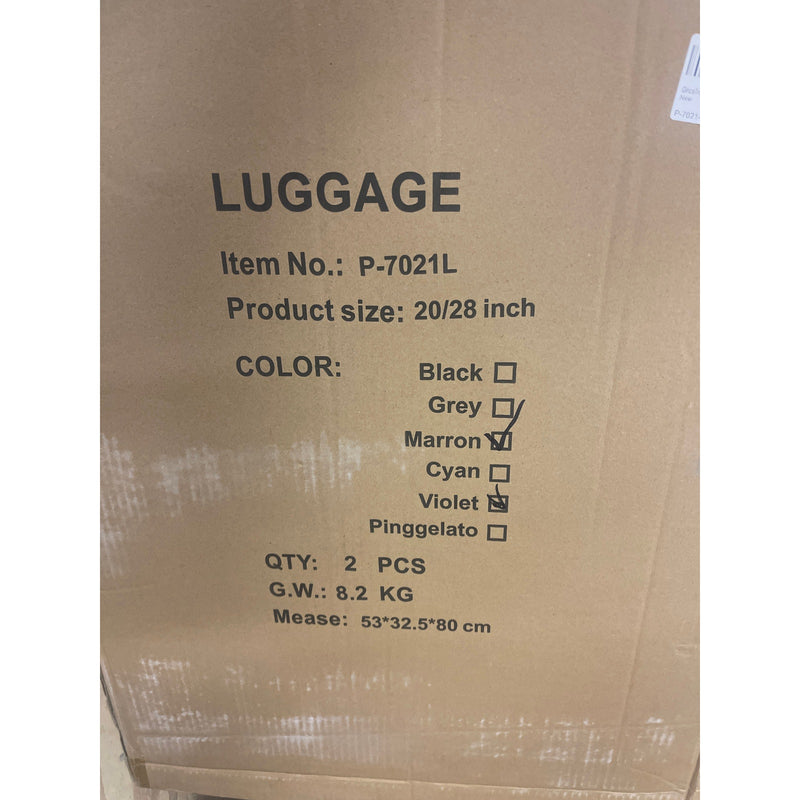 GinzaTravel PP Material Luggage Expandable Hard 20" & 28" Suitcase w 360 Wheels