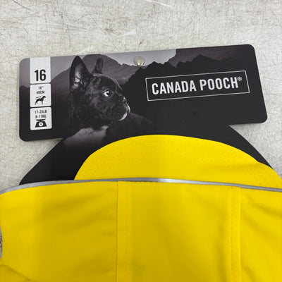 Canada Pooch Torrential Tracker Dog Rain Jacket 16" Back w Pockets, Reflective