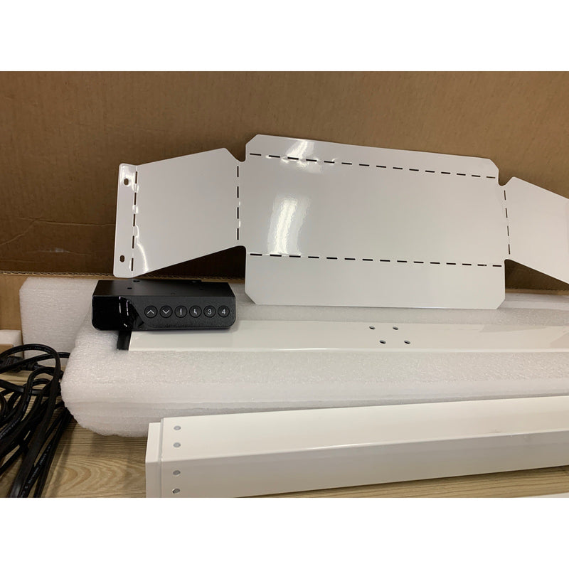 FLEXISPOT Electric Standing Adjustable Desk 48" x 24" Brown/White MISSING SCREWS