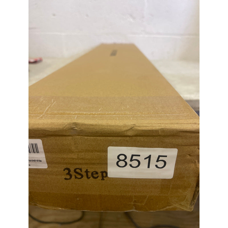 KINBOSD Handrails for Outdoor Steps, 3 Steps Stair Handrail Wrought Iron-White