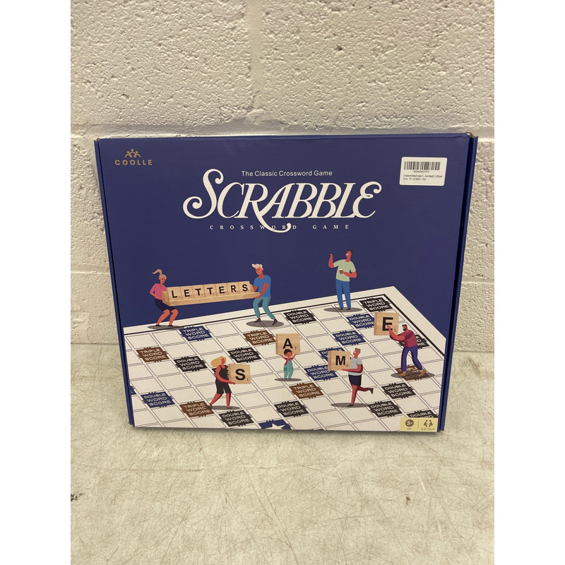 Scrabble Crossword Board Game Classic Original Wooden Tiles Racks 2-4 Player
