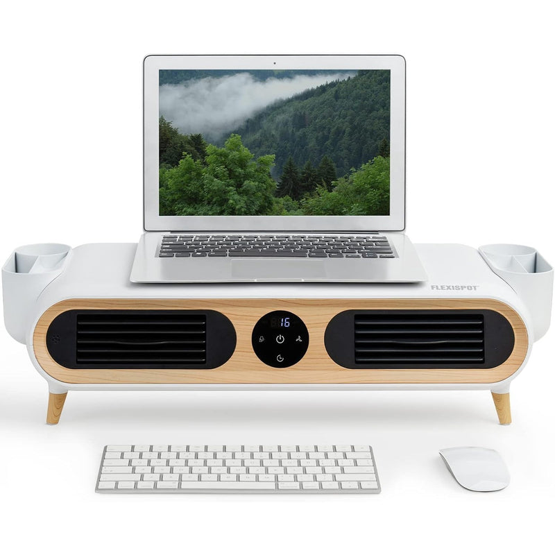 FLEXISPOT HEPA Desktop Air Purifier Computer Stand, Chargeable Ports USB & C, C1