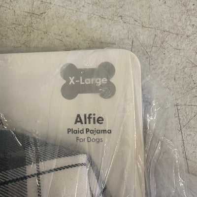 Koolaburra by UGG Pet Alfie Pajama w Hood Dog 20-21" Collar Gray Plaid, X-Large