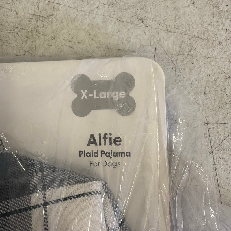 Koolaburra by UGG Pet Alfie Pajama w Hood Dog 20-21" Collar Gray Plaid, X-Large