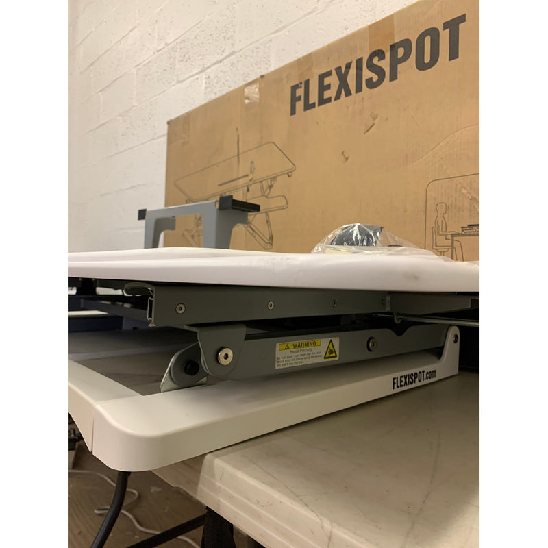 FlexiSpot Standing Desk 47" Computer Riser Keyboard Tray WHITE M3W SEE DETAILS