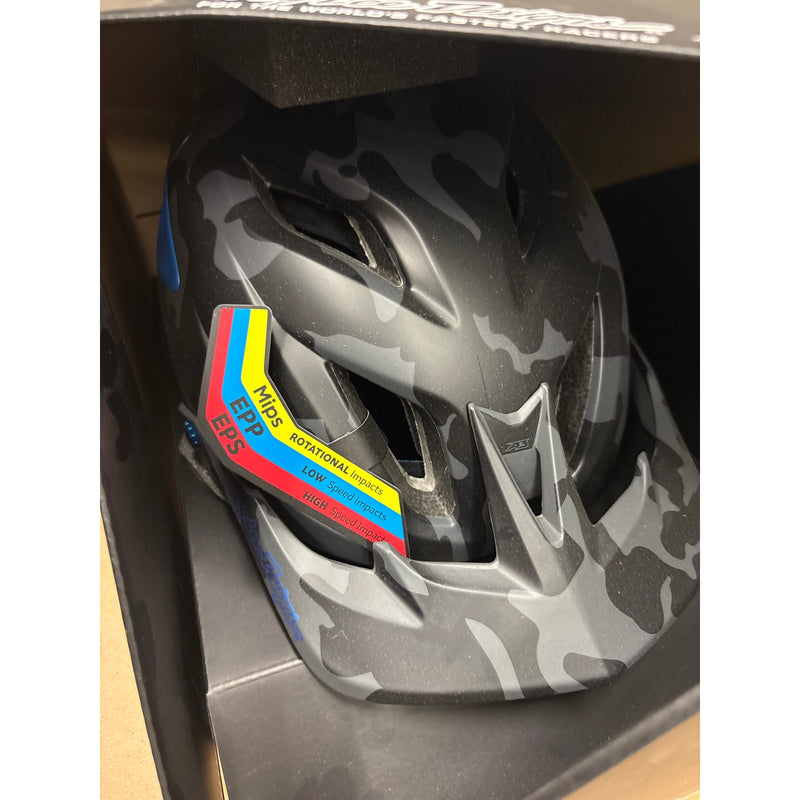 Troy Lee Designs A3 MIPS Helmet Medium/Large Uno Camo Blue 5 Star Helmet Rating