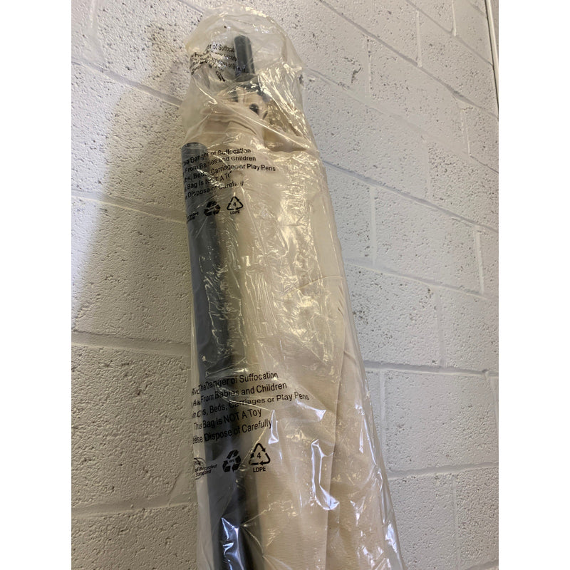 Uumbri Patio Umbrella with Pole, Cream/Tan 7.5Ft  Backyard Pool Patio Shade