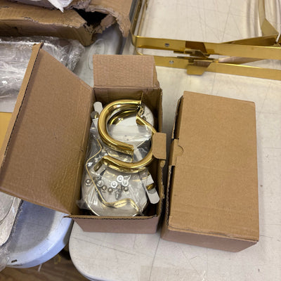 SET-OF-2 ROVSUN 9 QT Rectangle Gold Chafing Dish Buffet Set w Full Size Pans READ