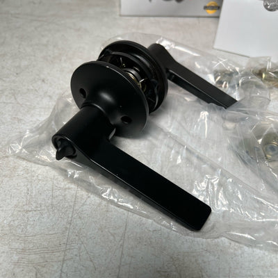 Defiant Freedom Door Lever & Single Cylinder Keyed Entry Dead Bolt, Matte Black