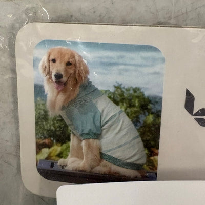 Koolaburra UGG Pet Hooded Sweatshirt Dog Jacket 15-16" Collar Aqua Stripe Medium