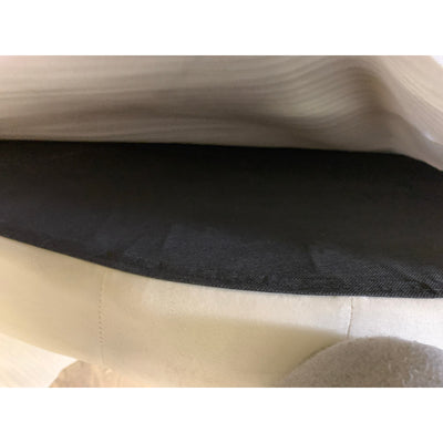 Upholstered Headboard Button Tufted Upholstery Adjustable Height Queen Off White