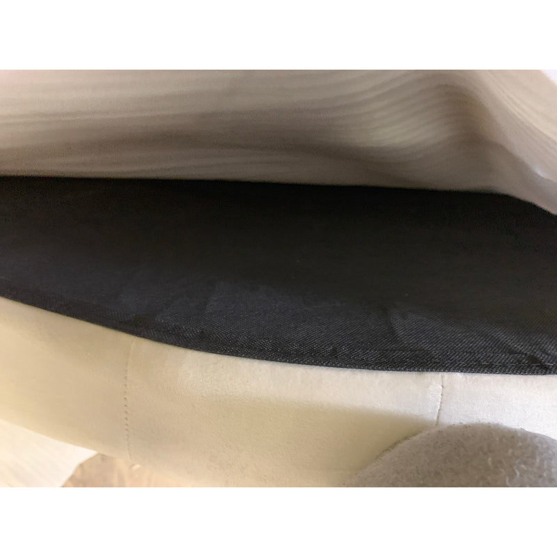 Upholstered Headboard Button Tufted Upholstery Adjustable Height Queen Off White