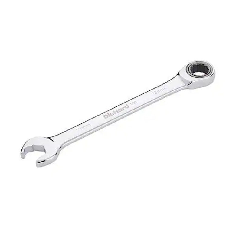 DieHard 13 mm Ratcheting Wrench, 4" Swing Arc 90 Tooth, Hand Tools - DHP55017
