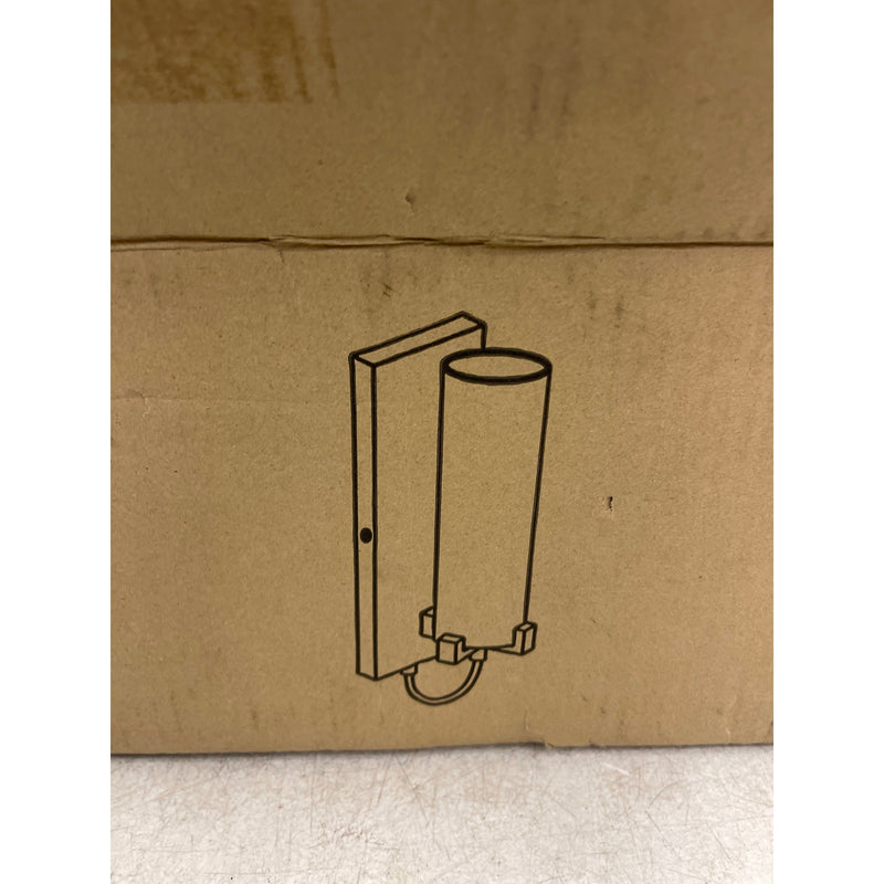 Matte Black Wall 1-Light Bathroom Vanity Light Fixture 11" Cylinder Glass