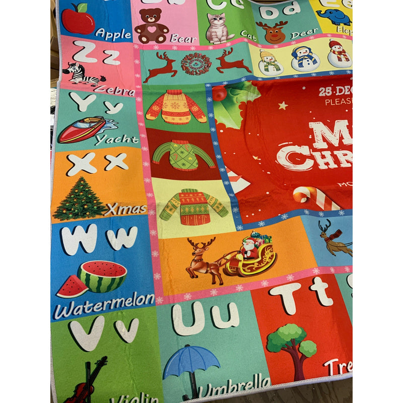 Alphabet ABC CHRISTMAS RUG New Great For Kids Room Or Daycare , Learning Rug