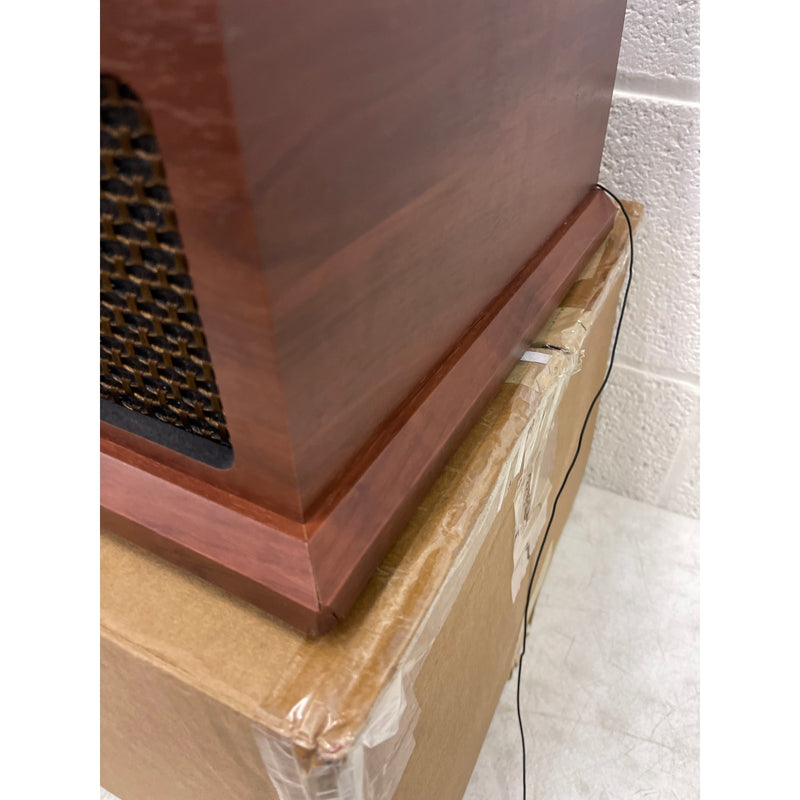 Victrola Lawrence 4-in-1 Bluetooth Record Player, Radio, Turntable, Wood Finish