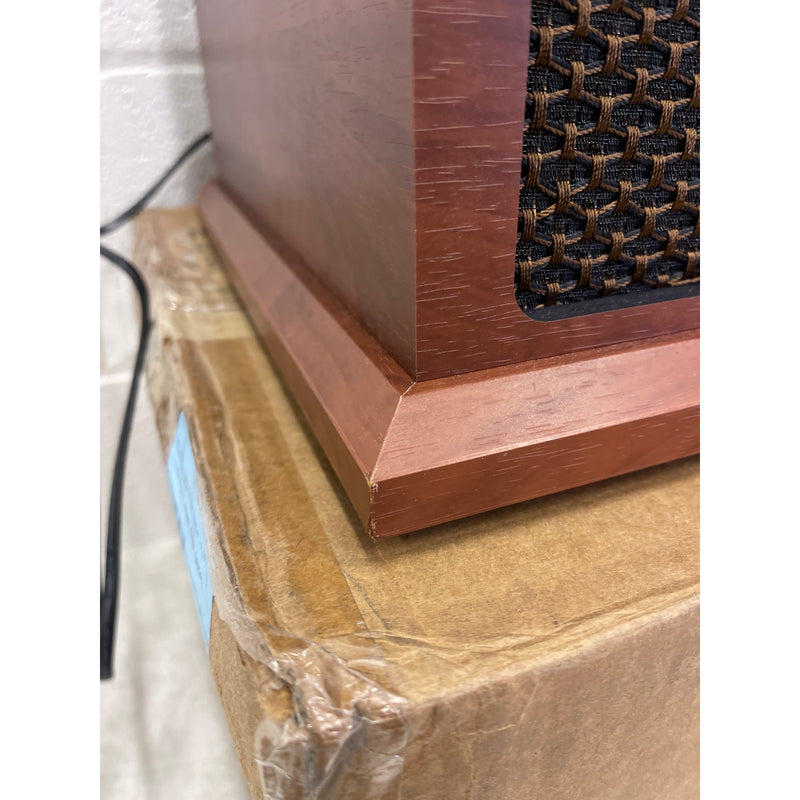 Victrola Lawrence 4-in-1 Bluetooth Record Player, Radio, Turntable, Wood Finish